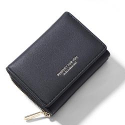 KBW512 Wallet Women Short Zipper Coin Purse High Quality Folding Ladies Multifunctional Leather Wallet Card Bag
