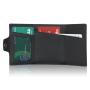 Customized aluminum card holder wallet automatic smart metal wallet leather pop up wallet
