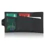 Customized aluminum card holder wallet automatic smart metal wallet leather pop up wallet
