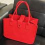 Promotion Felt Cloth Tote Lunch Bag Custom Logo Printing Luxury Handle Cotton Wedding Christmas Party Shopping Bag