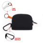 Gelory Small Coin Purse Credit Card Holder Wallet with Zipper with Keychain Ring Change Pouch Cash Bag Organizer