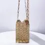 Ladies Mini Evening Bags For Women Luxury Designer Handbags Purses 2024 New Woven From Metal Sheets Hollow Metallic Shoulder