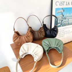 2024 new pleated design shoulder bag women's small cross bag high quality handbag