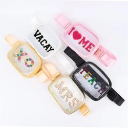 Candy Color Shoulder Strap Adjust  Waist Clear Bag Transparent  PVC Cross body Sling Bag Clear Fanny Kids Pouches