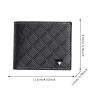 2024 new men's wallet fashion plaid horizontal soft leather men's short wallet large capacity multi-card purse