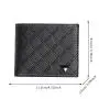 2024 new men's wallet fashion plaid horizontal soft leather men's short wallet large capacity multi-card purse