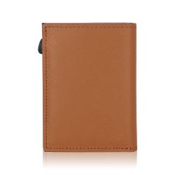 minimalist pu leather wallet pop up credit card RFID Protection Slim Card Case