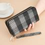 New Fashion Solid Color Double Zipper Handheld Wallet