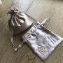 Custom Logo Embroidery Champion Silk Gift Bag Silk Drawstring Gift Packaging Bag
