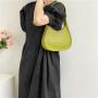 2024 Wholesale Korean Women's Shoulder Bag Candy Color Hand Bag Leather Underarm Fashion Handbag Low Price Tote Shoulder Bag