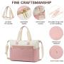 LOVEVOOK 4 Pcs Set Weekender Bags for Women Travel Carry On Overnight Duffel Bag with Toiletry Pouch Personal Item Hospital Bag