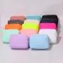 Keymay Bridesmaids Gift Cute Small Coin Purse Key Case Personalized Chenille Letter Patch Nylon Bag Make up Pouch Cosmetic Bag