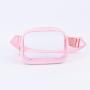 Summer Travel Sport Women Men Black Pink White Transparent PVC Waterproof Waist Belt Bag Small Fanny Pack Clear Stadium Bum Bag