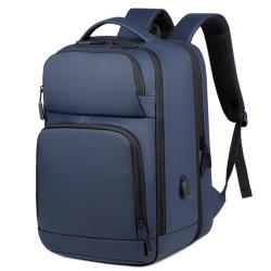 17-Inch Men's Multi-Function Business Travel Backpack Waterproof Large Capacity Backshoulder Computer Bag with USB