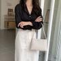 New design Fashion plain PU leather shoulder bag for women Simple cheap handbags ladies South Korean style small hand bags