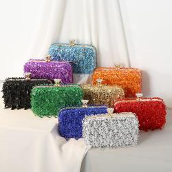 Hot Sale Pure Handmade Beaded Handbag Celebrity Dress Evening Bag Ladies Banquet Clutch Bag