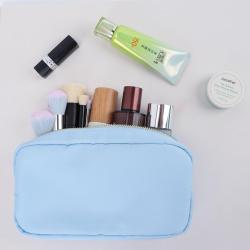 Keymay Custom Zipper Organizer Bag Women Travel Cosmetic Makeup Bag Waterproof Nylon Toiletry Pouch Bag