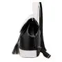 Cute designer fur rabbit  ears women leather drawstring backpack custom design fur backpack