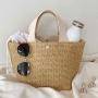 Minissimi Brand Bolsos De Mujer Beach Bag 2022 Casual Bag In Straw Korea Hand Made Straw Bags For Summer