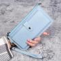 OEM 915 Long Leather Wallet for Women and Girls Fashion Zip Pocket Ladies Wallets Purse  Custom Logo Credit Card Holder