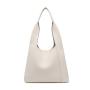 Korean Version Retro Bucket Shoulder Tote Bag Solid Color Soft PU Leather for Shopping and Commuting-Messenger Bags