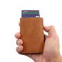 Custom rfid metal card holders leather aluminium card holder pop up wallet card holders