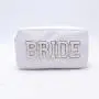 Keymay RTS NO MOQ Bride With Words Embroidered Makeup  Clear Toiletry Bag Cosmetic Bag Zipper Cosmetic Bags & Cases