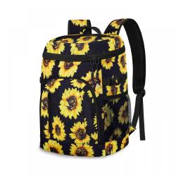 Leakproof Insulated Large Capacity 30-Can Thermal Bag Soft Cooler for Beverage Lunch Travel - Unisex Cooler Backpack