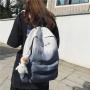HR250 Junior High School Student Backpack Female Graffiti Gradual Personality Trend Ins Backpack Canvas Backpack Anti Splashing