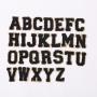Keymay Factory Wholesale Letter Patch Alphabet A-Z Letters Patch Pearl Chenille Patches Self Adhesive Pattern Stickers