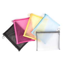 Mini Zipper Mesh Bags Cosmetic Lipstick Storage Bag Portable Small Mesh Makeup Pouch