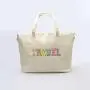 Custom Fashion Durable Waterproof Large Daily Nylon Shoulder Grocery Bag Zippered Women's Tote Bag Embroidery Nylon Bag