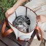 ZR848 Pet Bag Dog Cat Travel Exposed Head Portable Shoulder Tote Bag Lovely PU Canvas Breathable Fabric Portable Outdoor Pet Bag