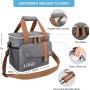 Customized Logo Insulated Thermal Bags Soft Tote Bento Lunch Box Portable Picnic Cooler Bag with Shoulder Strap