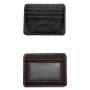 CUIKCA Credit Card Holder Metal Pu Leather Dress Black Twd Black Trendy Causal China Style Coffee Pattern