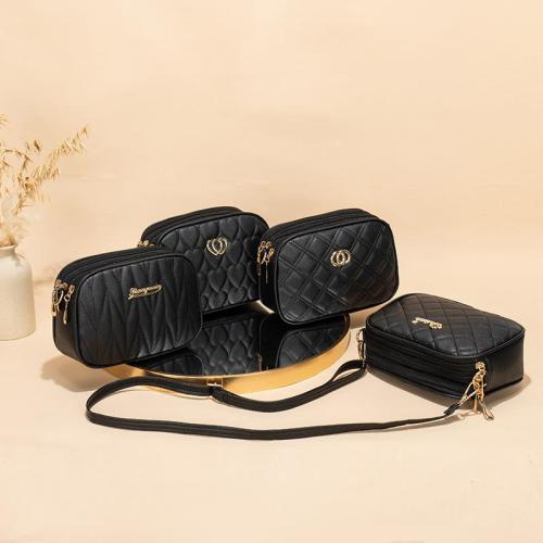 Premium Quality texture bag ladies messenger bags pu leather wholesale embroidery fashion large capacity women's shoulder bag