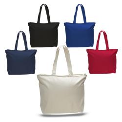 Gelory Japan Style Fashion Promotion Shopping Canvas Bag Women Heavy Canvas Zipper Tote Bag With Long Handles
