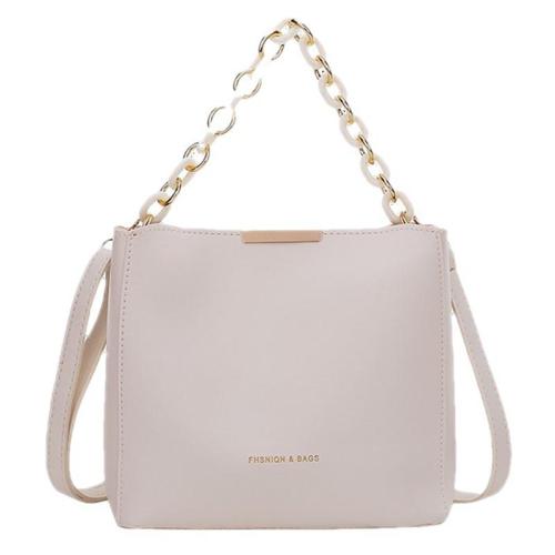 HR485 Women's Popular Tote Bag New Fashion Letters Chain Portable Bucket Bag PU Leather Versatile One Shoulder Crossbody Bag