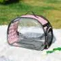 ZR041 Fashion Splicing Cat Bag Outdoor Portable Pet Cat Transparent Box Carrying Portable Space Walking Cat Bag Zipper Breathabi