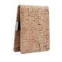 Slim Wallet with Money Clip RFID Blocking Card Mini Bifold Men, Vegan Leather Cork Front Pocket Wallet