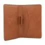 Soft PU leather passport holder with pen holder leather travel passport holder