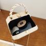 2024 New Chinese style fashion design sense women shoulder chain bag portable cosmetics handbag