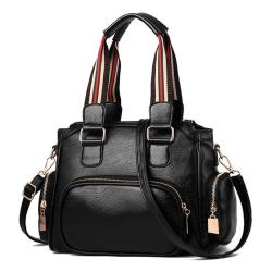 2024 Retro women's bag new large capacity Boston bags casual handbag soft PU leather bag for women