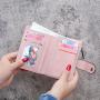 2024 Spring and summer new short women's wallets fashion frosted ladies student trifold small wallet buckle purse wholesale