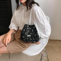 Leisure One Shoulder Popular New Fashionable and Simple Sequin Crossbody Bag