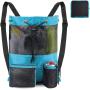 Gelory Nylon Beach Backpack Bag For Women Men Gym Backpack Drawstring Mesh Bag For Sports Dance Travel