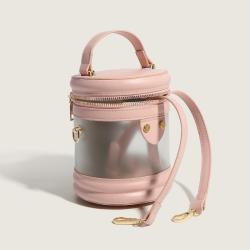 2024 Vegan Leather Lady Bucket Handbags Clear PVC Purse And Handbag For Women Design