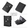 Anti Theft Men Card Holder Wallet Double Zipper luxury Mens Bags Cowhide Multifunctional Cartera De Hombre