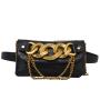 New 2023 Fashion Women's Bag Trend High Texture Crocodile Thick Chain Women's Waist Bag Pu Solid Color Single Shoulder Bag