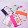 Low MOQ Toiletry DIY Chenille Letter Flat Pouch with Zipper Embroidery  Nylon Clear makeup bags Transparent  PVC Cosmetic Bag